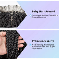 14 Inches Short Bob Braided Wigs Synthetic Knotless Full Lace Box Braided Wigs