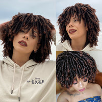 Synthetic Hair Knotless Braided Wigs Dreadlock Hair Wig For Black Men Women Natural Black Synthetic Dreadlocks Wig