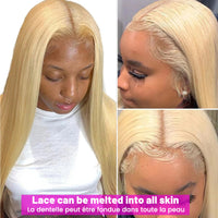 Blonde 613 Lace Front Wigs 13x6 HD Lace Front Human Hair Wigs Straight Human Hair Wigs 613 Short Bob Wigs 4x4 Lace Closure Wigs
