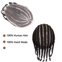 10" Afro Full Lace Human Hair Toupee for Men - Image 2