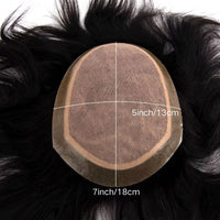 8" Straight Toupee Human Hair Wig for Men - Image 5