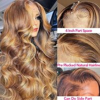 Honey Blonde & Mixed Wavy Lace Front Human Hair Wig for Women - Image 3