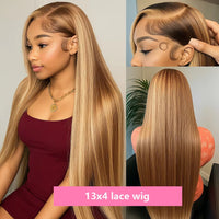 Honey Blonde & Mixed Straight HD Lace Human Hair Wig for Women - Image 2