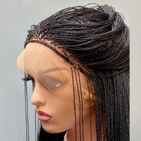 Micro Twist Braided Wig on Front Lace 28inches Glueless Tiny Twist Braid Wigs