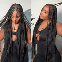 36" Synthetic Full Lace Knotless Box Braided Wigs