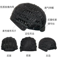 Synthetic Short Brown Wig for Men Daily Wear Cosplay Party Costume Breathable Lightweight