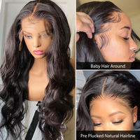34" Wavy HD Lace Human Hair Wig for Women - Image 4