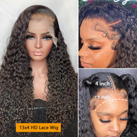 30" Curly Wavy HD Lace Human Hair Wig for Women - Image 4