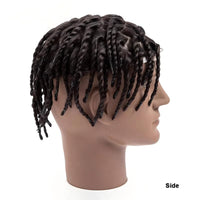 Twist Braids Wig For Man Indetectable Male Hair Prosthesis Crochet Braids Toupee Hair Men Braided Skin Hair System