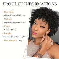 3" Braided Pixie Cut Synthetic Wig for Women - Image 5