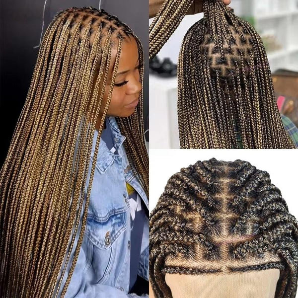 1B27 Synthetic Full Lace Box Braided Wig