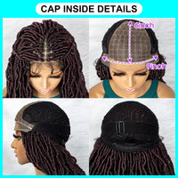 Synthetic 9x6 Transparent Lace Goddess Locs Braided Wigs