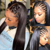 13x4 360 HD Lace Front Human Hair Wigs Bone Straight Lace Wig Brazilian Transparent Lace Frontal Human Hair Wigs For Black Women