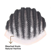 10" Afro Full Lace Human Hair Toupee for Men - Image 3