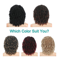 Synthetic Hair Knotless Braided Wigs Dreadlock Hair Wig For Black Men Women Natural Black Synthetic Dreadlocks Wig