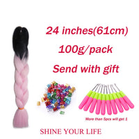 24 Inches Jumbo Braid Synthetic Braiding Hair Ombre Jumbo Hair Extension For Women DIY Hair Braids