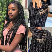Synthetic Full Lace Twist Braided Wigs Senegalese Braided Wig
