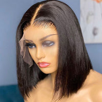 Highlight Bob Wig Human Hair Wigs for Women Brazilian 13x1 T Part Honey Blonde Ombre Colored Bob Wig Straight Lace Front Wigs