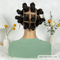 Full Lace Handmade Bantu Braided Synthetic Wigs With Baby Hair