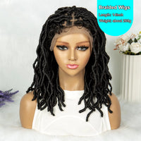 9X6 Lace Front Synthetic Dreadlock Faux Locs Knotless Box Braided Wigs