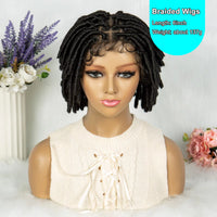 Synthetic Dreadlock Faux Locs Knotless Braided Wig Full Lace African Braiding Hair Wig For Man Women
