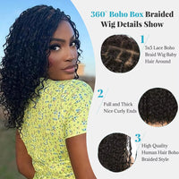 Curly Braided HD Lace Human Hair Wig for Women - Image 4