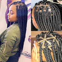 24 Inch Synthetic Full Lace Wigs Knotless Box Braided Wigs With Baby Hair