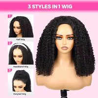 16" Curly Kinky Human Hair Wig for Women - Image 3