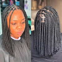 10" Synthetic Short Bob Box Braided Wigs