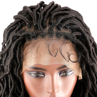 22" Curly Braided Full Lace Synthetic Wig for Women - Image 4