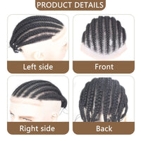 10" Afro Full Lace Human Hair Toupee for Men - Image 4