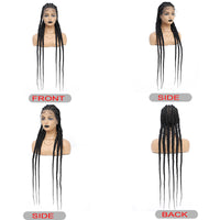 Synthetic Full Lace Cornrow Box Braids Wig 36Inch Long Braided Lace Front Wigs for Women Jumbo Knotless Box Braid Lace Wigs