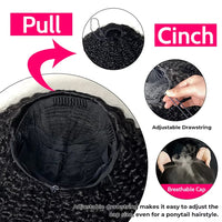 16" Curly Kinky Human Hair Wig for Women - Image 4