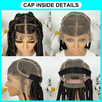 Short Synthetic HD Full Lace 14 Inches Box Braided Wig with Baby Hair