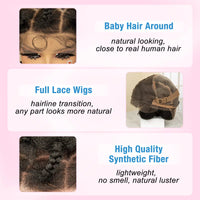 Synthetic Bantu Braided Wigs 6 Inches Full Lace Braided Wig with Baby Hair