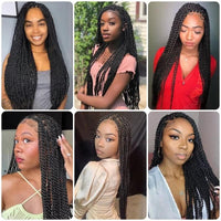 40" Twist Braids Lace Wig Synthetic Full Lace Knotless Box Twist Braid Wig