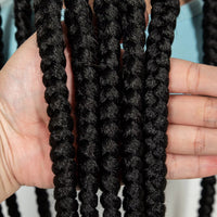 32In Full Lace Cornrow Braided Wigs Synthetic Knotless Braids Wig with Baby Hair