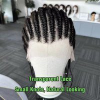 Ready To Wear Go Glueless Full Lace Human Hair Cornrow Braided Wigs For Women