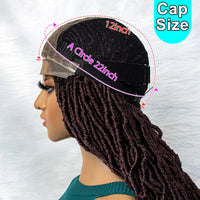 Synthetic 9x6 Transparent Lace Goddess Locs Braided Wigs