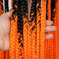 36inch Knotless Box Braided Wigs Synthetic Transparent Full Lace Braids Wig For Women with Baby Hair