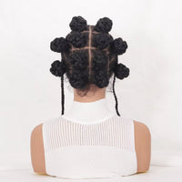Full Lace Synthetic Handmade Bantu Braided Wigs