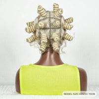 613 Blonde Handmade Bantu Braided Wigs Synthetic Full Lace Knotless Braided Lace Wig