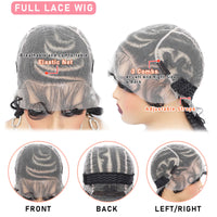 Full Lace 16inches Synthetic Cornrow Braided Wigs With Baby Hair