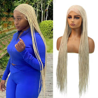 Full Lace 36" Synthetic Side Part Cornrow Braided Wigs