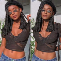 10" Synthetic Short Bob Box Braided Wigs