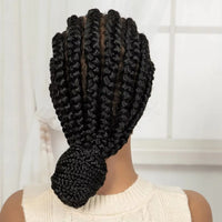 Full Lace Handmade Bantu Braided Wigs Synthetic Cornrow Braided Wigs with Baby Hair