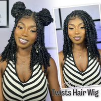 Spring Twist Braided Wigs 14inches Synthetic Full Lace Braided Wigs With Baby Hair