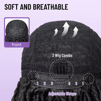 Fashion Synthetic Dreadlocks Wig with Bangs Funny Cosplay Fake Dreads Hair Wig for Various Occasions
