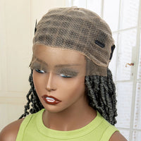36 Inch Synthetic Faux Locs Knotless Braided Wig Full Lace Ombre Colored Hair Wig