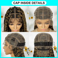 Synthetic Full Lace Wig 1B-27 Big Knotless Box Braided Wig